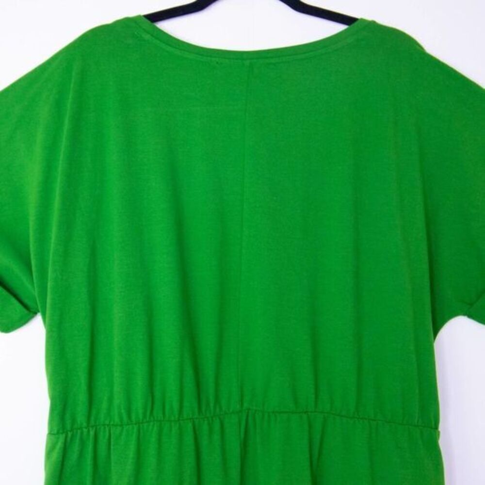 NEW Eloquii green cotton knit Wrap‎ Skirt tie waist midi Dress, 16 - Picture 8 of 16